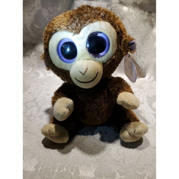 Ty Beanie Boos - COCONUT the Monkey (6 Inch)(2010 Tags / Solid Eyes) - Picture 10 of 12